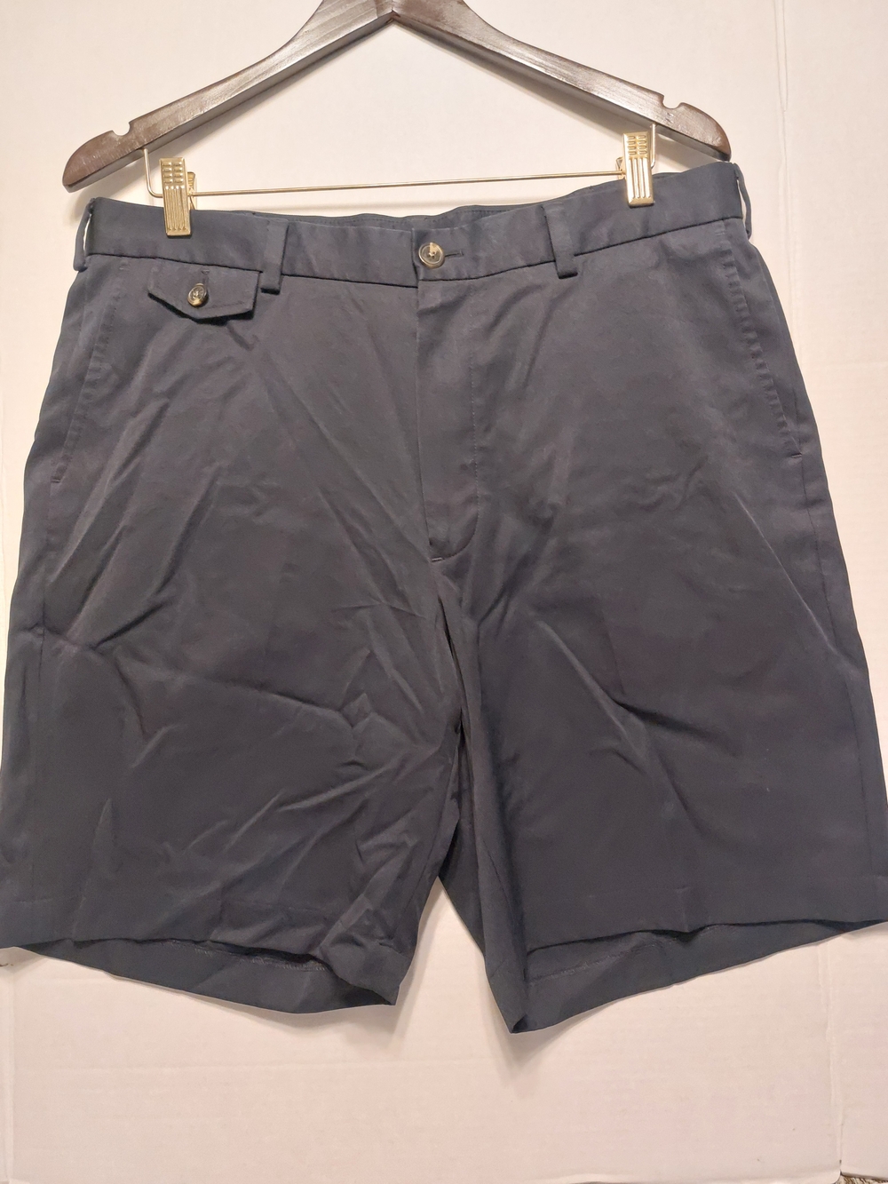Brooks Brothers Black Flat-Front Men's Shorts